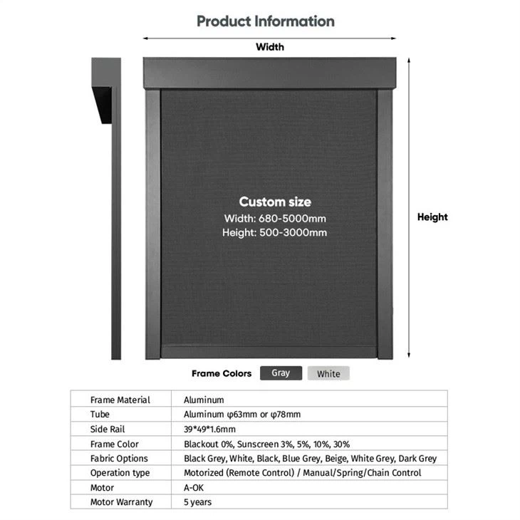 Zip Track Motorized Roller Blinds